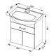 Купить Тумба белый 55,4 см Aquanet Ирис 00198381 в магазине сантехники Santeh-Crystal.ru