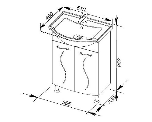 Santeh-Crystal.ru: Тумба белый 56,5 см Aquanet Моника 00186769 Приобрести Тумба белый 56,5 см Aquanet Моника 00186769 в магазине сантехники Santeh-Crystal.ru