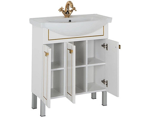 Заказать Тумба белый/патина золото 69 см Aquanet Честер 00186100 в магазине сантехники Santeh-Crystal.ru
