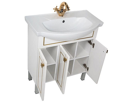 Заказать Тумба белый/патина золото 69 см Aquanet Честер 00186100 в магазине сантехники Santeh-Crystal.ru