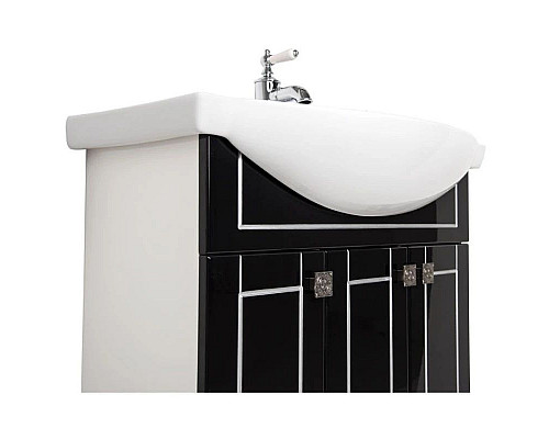 Купить Тумба черный/патина серебро 69 см Aquanet Честер 00186101 в магазине сантехники Santeh-Crystal.ru