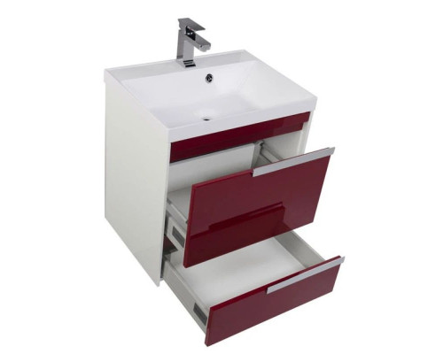 Приобрести Тумба белый/бордо 59 см Aquanet Тиволи 00180062 в магазине сантехники Santeh-Crystal.ru