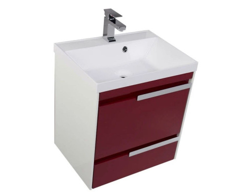 Приобрести Тумба белый/бордо 59 см Aquanet Тиволи 00180062 в магазине сантехники Santeh-Crystal.ru