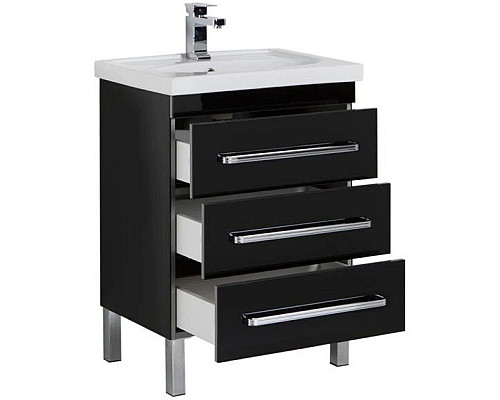 Приобрести Тумба черный 57,5 см Aquanet Сиена 00186367 в магазине сантехники Santeh-Crystal.ru
