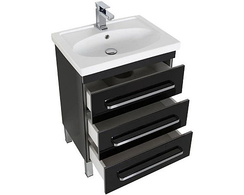 Приобрести Тумба черный 57,5 см Aquanet Сиена 00186367 в магазине сантехники Santeh-Crystal.ru