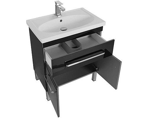 Приобрести Тумба черный 67,2 см Aquanet Сиена 00189222 в магазине сантехники Santeh-Crystal.ru