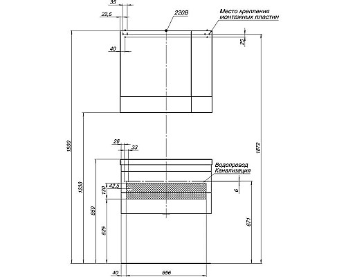 Купить Тумба светлый дуб 74 см Aquanet Нота 00171489 в магазине сантехники Santeh-Crystal.ru