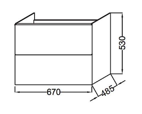 Купить Тумба квебекский дуб 67 см Jacob Delafon Odeon Up EB890-E10 в магазине сантехники Santeh-Crystal.ru