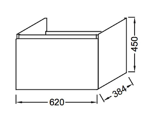 Купить Тумба квебекский дуб 62 см Jacob Delafon Odeon Up EB886-E10 в магазине сантехники Santeh-Crystal.ru