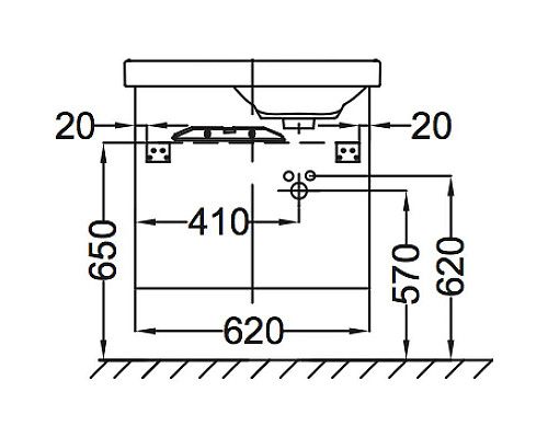 Купить Тумба квебекский дуб 62 см Jacob Delafon Odeon Up EB886-E10 в магазине сантехники Santeh-Crystal.ru