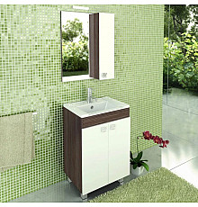 Тумба с раковиной дуб солсбери/белый глянец 60 см Comforty Рио 00003126983