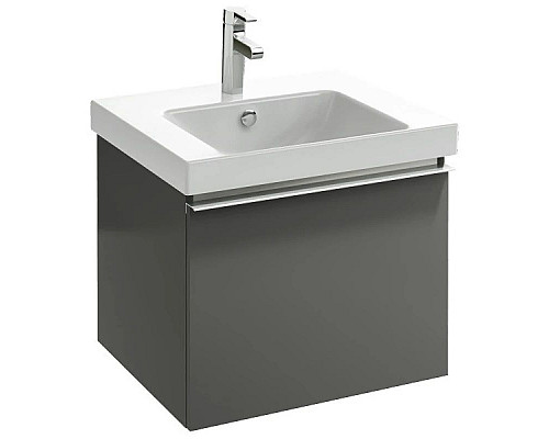 Приобрести Тумба серый антрацит глянец 57 см Jacob Delafon Odeon Up EB877-442 в магазине сантехники Santeh-Crystal.ru