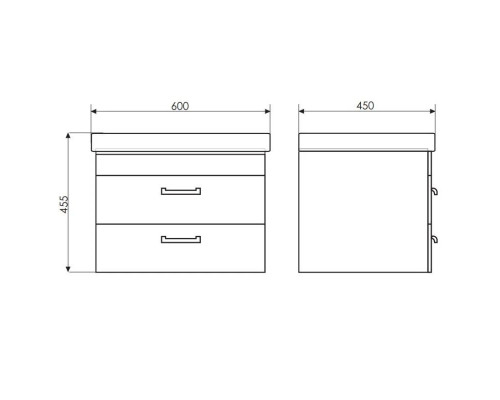 Купить Тумба с раковиной сосна лоредо 60 см Comforty Ницца 00003120772 в магазине сантехники Santeh-Crystal.ru