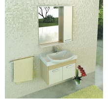 Тумба с раковиной белый глянец/сосна лоредо 75 см Comforty Киото 00003123807