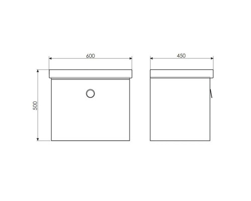 Купить Тумба с раковиной белый глянец 60 см Comforty Магнолия 00003120088 в магазине сантехники Santeh-Crystal.ru