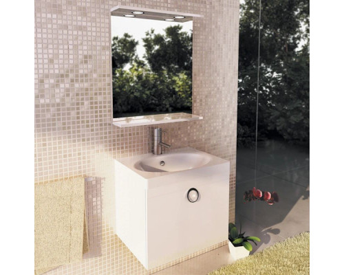 Купить Тумба с раковиной белый глянец 60 см Comforty Магнолия 00003120088 в магазине сантехники Santeh-Crystal.ru