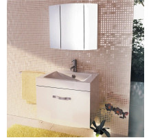 Тумба с раковиной белый глянец 75 см Comforty Лаура 00003120097