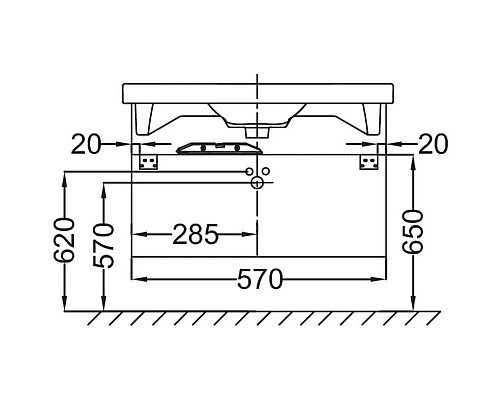 Приобрести Тумба сливовый глянец 57 см Jacob Delafon Odeon Up EB878-F26 в магазине сантехники Santeh-Crystal.ru
