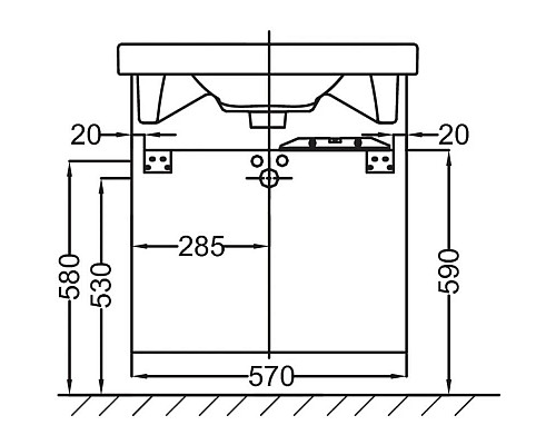 Заказать Тумба светло-коричневый глянец 57 см Jacob Delafon Odeon Up EB990-G80 в магазине сантехники Santeh-Crystal.ru