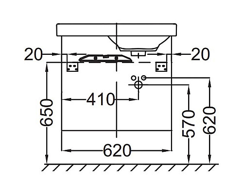 Приобрести Тумба дуб шампань 62 см Jacob Delafon Odeon Up EB886-E19 в магазине сантехники Santeh-Crystal.ru