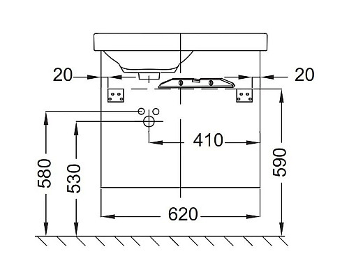Купить Тумба квебекский дуб 62 см Jacob Delafon Odeon Up EB991G-E10 в магазине сантехники Santeh-Crystal.ru