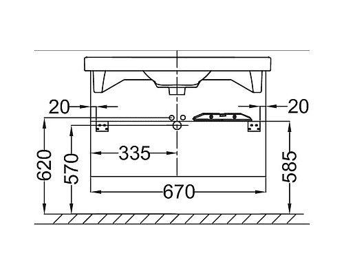 Приобрести Тумба белый глянец 67 см Jacob Delafon Odeon Up EB860-G1C в магазине сантехники Santeh-Crystal.ru