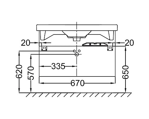 Приобрести Тумба оливковый матовый 67 см Jacob Delafon Odeon Up EB890-M47 в магазине сантехники Santeh-Crystal.ru