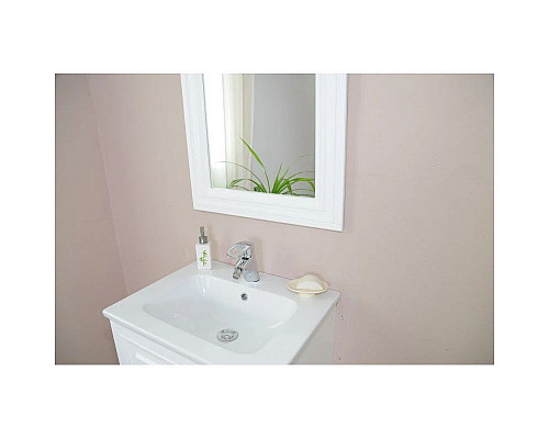 Приобрести Тумба с раковиной белый матовый 60,5 см Atoll Валери в магазине сантехники Santeh-Crystal.ru