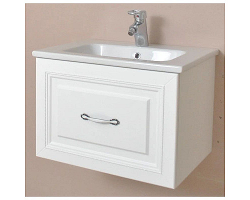 Приобрести Тумба с раковиной белый матовый 60,5 см Atoll Валери в магазине сантехники Santeh-Crystal.ru