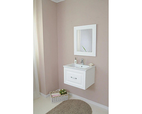 Приобрести Тумба с раковиной белый матовый 60,5 см Atoll Валери в магазине сантехники Santeh-Crystal.ru