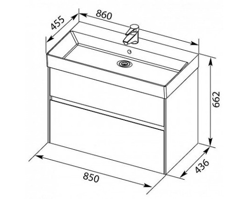 Купить Тумба белый глянец 85 см Aquanet Бруклин 00203960 в магазине сантехники Santeh-Crystal.ru