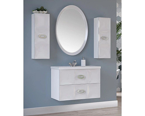 Заказать Тумба с раковиной белый глянец 74,9 см Marka One Bonne У62206 в магазине сантехники Santeh-Crystal.ru