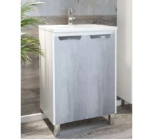 Тумба белый глянец/бетон 62 см Corozo Чикаго SD-00000325