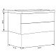 Купить Тумба белый глянец 59 см Marka One Mix У56083 в магазине сантехники Santeh-Crystal.ru