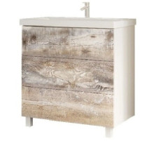 Тумба бетон/белый 69 см Marka One Mix У69539