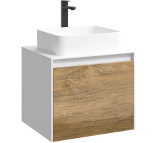 Тумба белый глянец/ дуб балтийский 61 см Aqwella 5 Stars Mobi MOB0106W/ MOB0706DB/ T