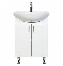 Тумба с раковиной белый глянец 57 см Orange Кларис Kl-55TUW+RA