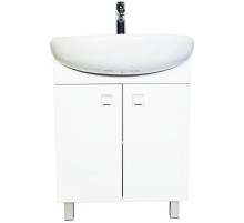 Тумба с раковиной белый глянец 61 см Orange Рио Ri-60TU+RA