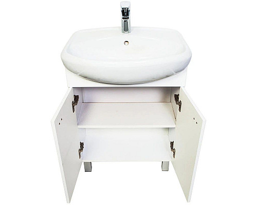 Купить Тумба с раковиной белый глянец 61 см Orange Рио Ri-60TU+RA в магазине сантехники Santeh-Crystal.ru