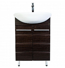 Тумба с раковиной белый глянец 57 см Orange Корро Ko-55TUV+RA