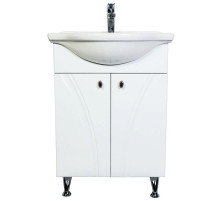 Тумба с раковиной белый глянец 60 см Orange Лотос Lo-60RA