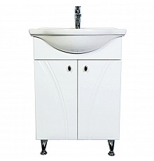 Тумба с раковиной белый глянец 60 см Orange Лотос Lo-60RA