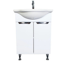 Тумба с раковиной белый глянец 60 см Orange Глория Gl-60TU+RA