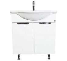 Тумба с раковиной белый глянец 74 см Orange Глория Gl-75TU+RA