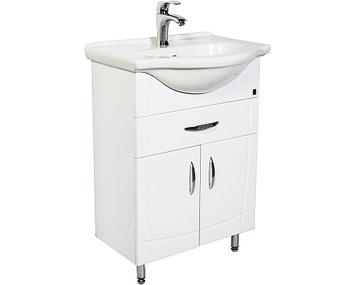 Купить Тумба с раковиной белый глянец 60 см Orange Софи Si-60TU в магазине сантехники Santeh-Crystal.ru