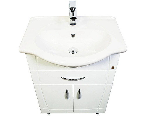 Купить Тумба с раковиной белый глянец 60 см Orange Софи Si-60TU в магазине сантехники Santeh-Crystal.ru