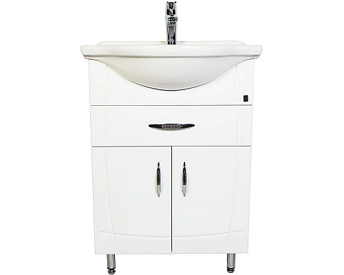 Купить Тумба с раковиной белый глянец 60 см Orange Софи Si-60TU в магазине сантехники Santeh-Crystal.ru