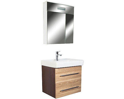 Купить Тумба с раковиной дуб 60 см Orange Бриз Br-60TUD+RA в магазине сантехники Santeh-Crystal.ru