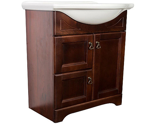 Приобрести Тумба с раковиной орех антикварный 74,5 см Orange Classic F7-75TU1 в магазине сантехники Santeh-Crystal.ru