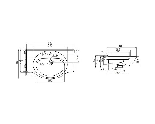 Приобрести Тумба с раковиной орех антикварный 74,5 см Orange Classic F7-75TU1 в магазине сантехники Santeh-Crystal.ru